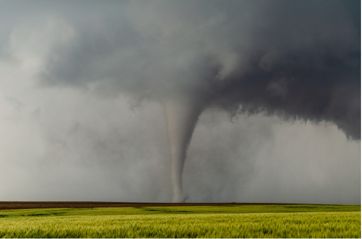 Picture of a cone tornado